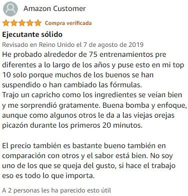 Ver mejor y más útil valoración de Boogieman de la marca Trec Nutrition en Amazon